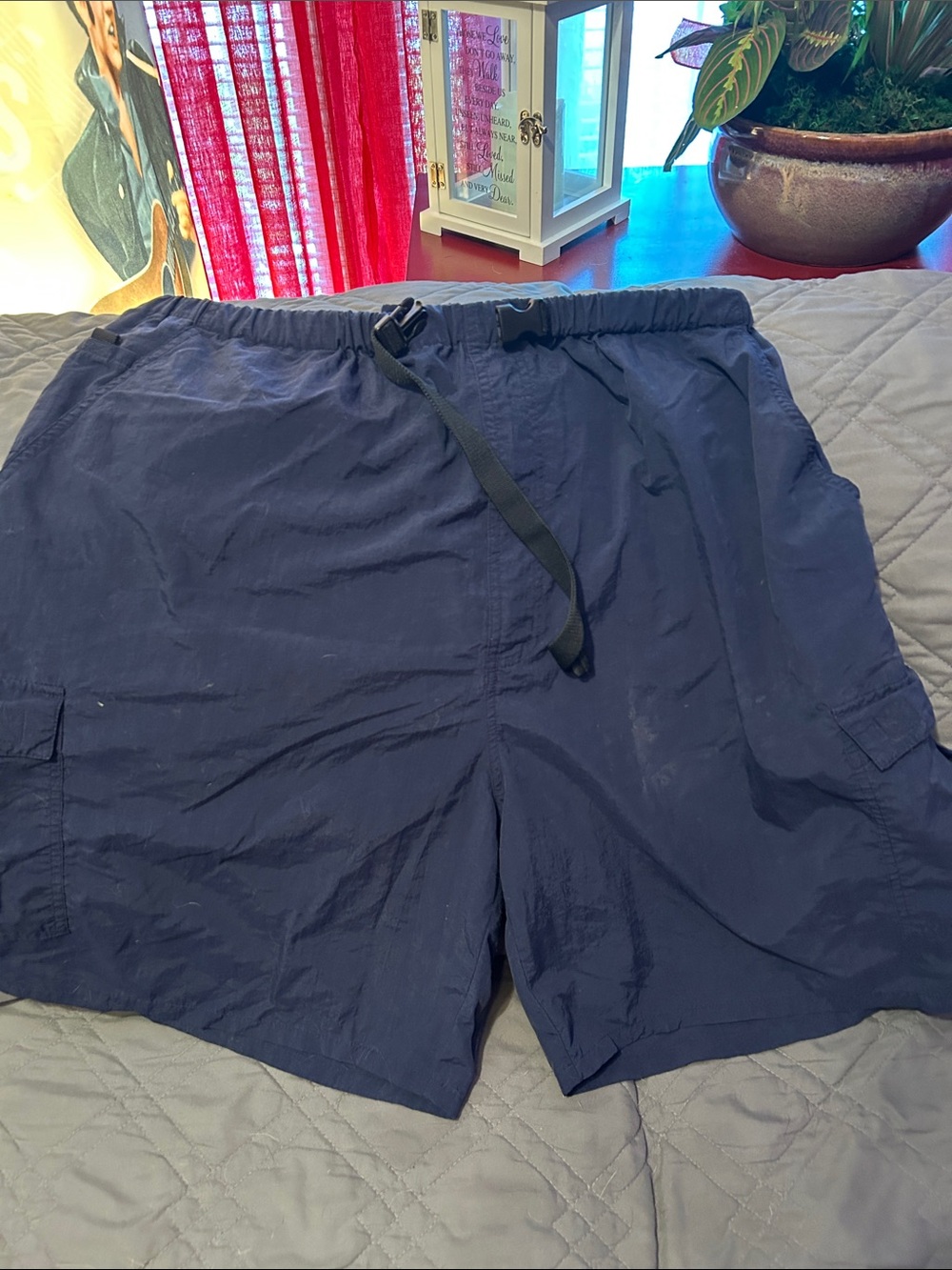 Men's Cargo Shorts - Navy Blue